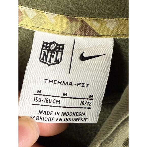 Nike Dallas Cowboys Salute To Service‎ Thermafit 2022 Green Camo Kids Medium EUC - Picture 5 of 11